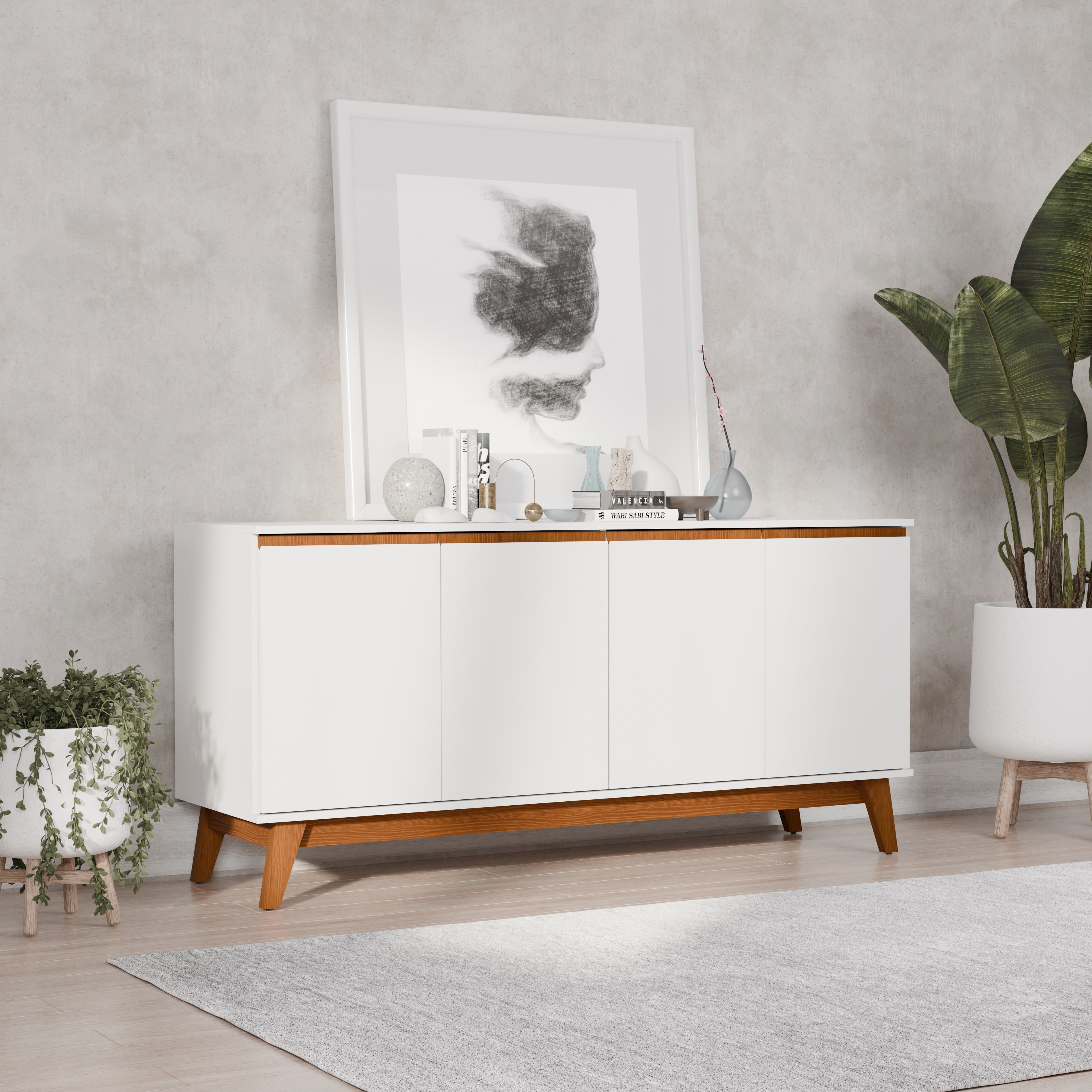 Kappesberg Tokyo 4-Door Sideboard with Soft-Close Doors and 2