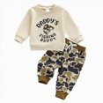 thumbnail image 1 of Kaprioy Baby Boy Winter Clothes Toddler Baby Boy Clothes Long Sleeve Letter DADDY'S FISHING BUDDY Print Sweatshirt and Camouflage Jogger Pants Infant Boy Outfits, 1 of 7