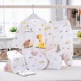 thumbnail image 1 of Kaprioy Boys Clothes Fall Winter Outfits 5PCS Preemie Baby Boy Cotton Romper Hat Outfits Clothes Sets Boy Size 0-3 months Gifts Layette Set, 1 of 4