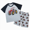 thumbnail image 1 of Kaprioy Boys Pajamas Toddler Boy Pajamas Summer Pjs for Boys Short Sets Kids Sleepwear Truck Jammies, 1 of 9