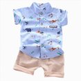 thumbnail image 1 of Kaprioy Boys Summer Outfits Baby Boy Outfits Summer Cartoon Dinosaur Short Sleeve Two Piece Set Baby Boy Clothes, 1 of 6