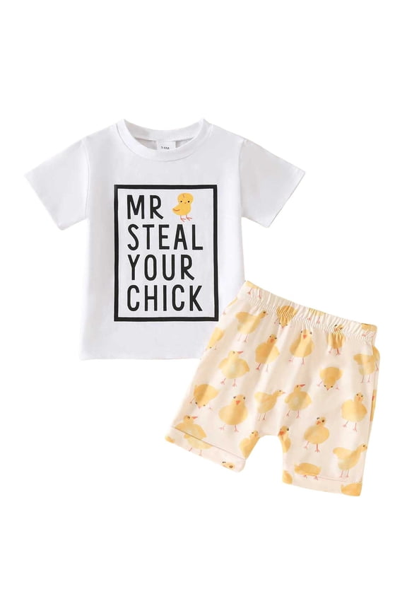 My First Easter Baby Boy Outfit Short Sleeve easter bundle easter dude Letter Printed Tee Shirt Tops with Elastic Waist Shorts Set Summer Outfit for Boys 6M 12M 18M 2T 3T 4T