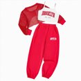 thumbnail image 1 of Kaprioy Girls 3 Piece Purple Casual Set, Long Sleeved Openwork Top, Cami Tops and Sports Pants Fashion Outfits Girls Summer Clothes, 1 of 4
