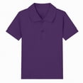 thumbnail image 1 of Kaprioy Girls Boys Classic T Shirt Kids Little Girls Short Sleeve Polo Shirt Solid Color Basic Unisex Polos Shirts Girls T Shirts Boys T Shirts For School Casual Wear, 1 of 5