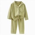 thumbnail image 1 of Kaprioy Girls Pajamas Girls Pajamas Long Sleeve Sleepwear Button-Down 2 Pcs Pjs Set for 5-14 Years, 1 of 9