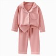 thumbnail image 1 of Kaprioy Girls Pajamas Girls Pajamas Set Long Sleeve Button-Down Sleepwear Nightwear Soft Pjs Set Loungewear, 1 of 4