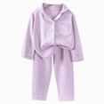 thumbnail image 1 of Kaprioy Girls Pajamas Girls Pajamas Set Long Sleeve Button-Down Sleepwear Nightwear Soft Pjs Set Loungewear, 1 of 4