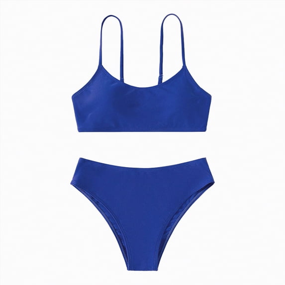 Kaprioy Girls Swimsuits Girl's Two Piece Swimsuit Sport High Waist Bikini Set Bathing Suit Kids Swimsuit