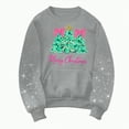 thumbnail image 1 of Kaprioy Sweatshirts For Women Xmas Tree Christmas Graphic Fall Fashion Wimter Clothes Crewneck Pullover Long Sleeve Raglan Top Grey, XXL, 1 of 7