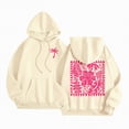 thumbnail image 1 of Kaprioy Women Cute Flower Print Hoodie Comfy Preppy Hooded Sweatshirt for Teen Girls Long Sleeve Drawstring Oversized Pullover Tops Women Teen Girls Graphic Long Sleeve Sweatshirt With Pockets, 1 of 6