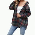 thumbnail image 1 of Kaprioy Womens Button Down Flannel Plaid Shirts Long Sleeve Oversized Shackets Business Loose Casual Fall Fashion Tops Jackets with Pockets Women Business Shirt Pocket Long Sleeve T Shirt Shirts, 1 of 8