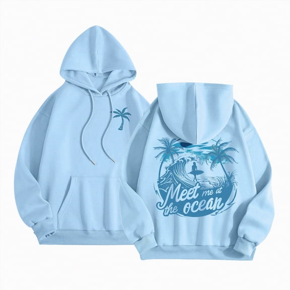 Kaprioy Womens Graphic Oversized Hoodies Teen Girls Kids Fall Winter Trendy Cute Preppy Sweatshirt Long Sleeve Y2K Tops with Pockets Women Teen Girls Cute Graphic Oversized Hooded Sweatshirts