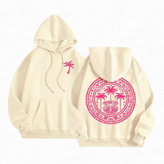 Kaprioy Womens Graphic Oversized Hoodies Teen Girls Kids Fall Winter Trendy Cute Preppy Sweatshirt Long Sleeve Y2K Tops with Pockets Women Teen Girls Cute Graphic Oversized Hooded Sweatshirts