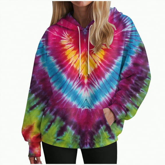 Kaprioy Womens Hoodies Fall Long Sleeve Drawstring Pullover Tops With Pockets Fall Fashion Clothes Loose Casual Sweatshirt For Women Hot Pink, XXXXXL