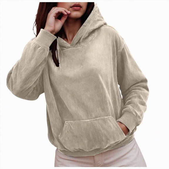 Kaprioy Womens Oversized Acid Wash Hoodie Unisex Heavyweight Cotton Hoodies Fleece Vintage Washed Sweatshirt Fall Fashion Clothes Beige, XXL