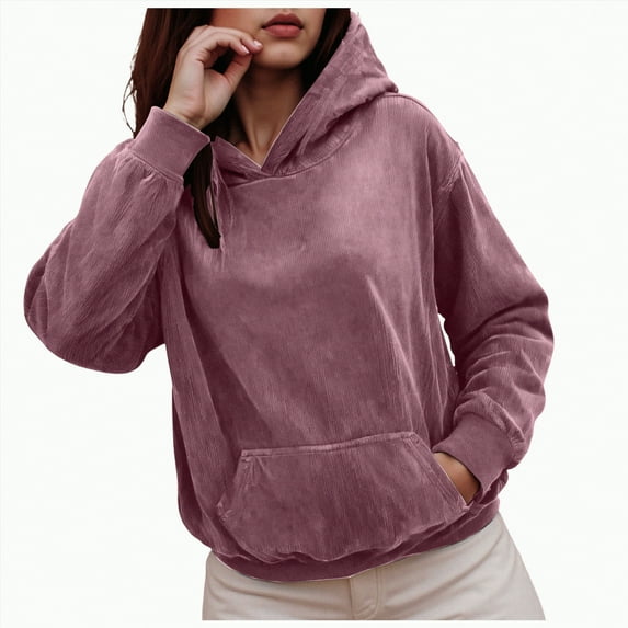 Kaprioy Womens Oversized Acid Wash Hoodie Unisex Heavyweight Cotton Hoodies Fleece Vintage Washed Sweatshirt Fall Fashion Clothes Pink, XXL