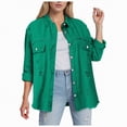 thumbnail image 1 of Kaprioy Womens Oversized Denim Jacket Casual Long Sleeve Denim Shirts Trendy Jean Jacket Fall Fashion Women Shirt Winter Street Jacket Coat, 1 of 5