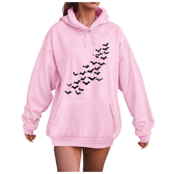 Kaprioy Womens Oversized Hoodies Fleece Hooded Sweatshirts Fall Fashion Clothes Long Sleeve Comfy Tops with Pockets 2025 Pink, S