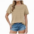 thumbnail image 1 of Kaprioy Womens Summer Tops Blouses for Women Short Sleeve Lace Tops Dressy Casual Tees, 1 of 6