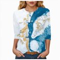 thumbnail image 1 of Kaprioy Womens Tops Elbow-Length Graphic Crew Neck T-Shirts Womens Shirts, 1 of 4