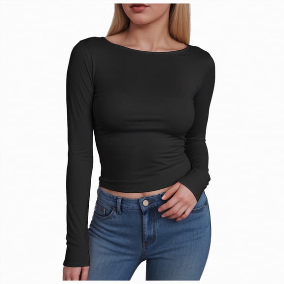 Kaprioy Womens Turtleneck Long Sleeve Shirts Soft Thermal Underwear Early Fall Fashion Clothing Tight Basic Layer Tops Women Graphic Crewneck Tops Womens Long Sleeve Shirts