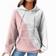 thumbnail image 1 of Kaprioy Womens Waffle Knit Cute Cat Graphic Hoodies Drawstring Pullover Sweatshirts Casual Hoodie Fall Fashion Womens Vintage Causal Long Sleeve Hoodie Pullover Sweatshirt With Pockets Tops, 1 of 2