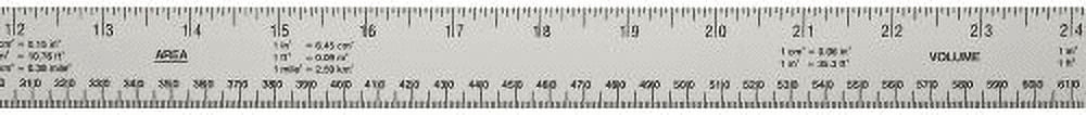Unit Conversion Ruler Kapro 306-36 36 In. Aluminum Ruler With Conversion Tables With English ...
