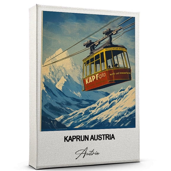 Kaprun Austria Travel Wall Decor Scenic Travel Canvas Print of Austria Canvas Beautiful Gift for Home, Office, or Living Space