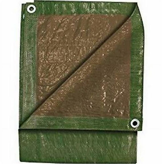 Kaps Tex 232626 4 x 18 ft. Tru Gaurd Wood or Wooden Tarp, Green & Brown