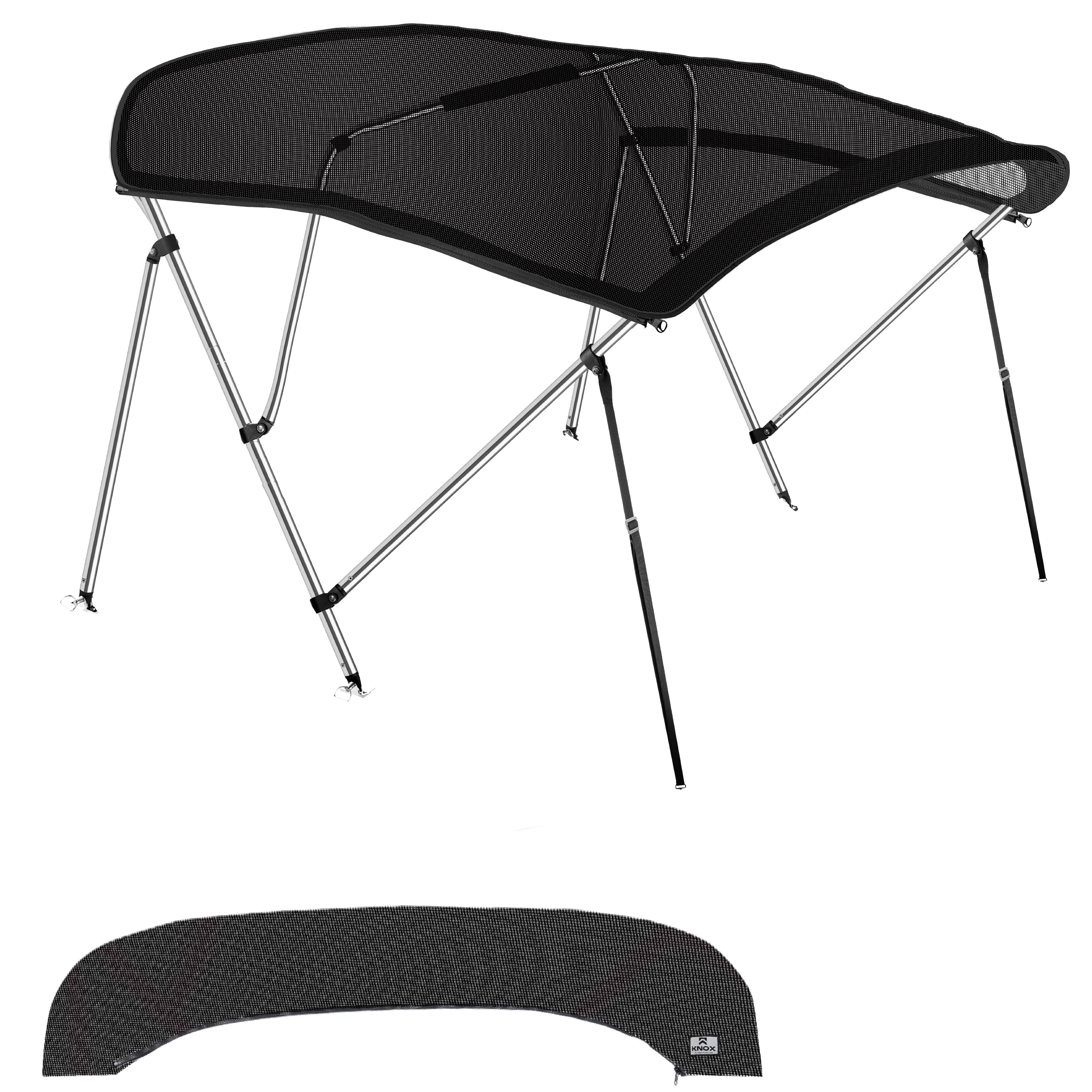 KapscoMoto 3 Bow Bimini Tops for Boats, Fadeproof, Support Poles ...