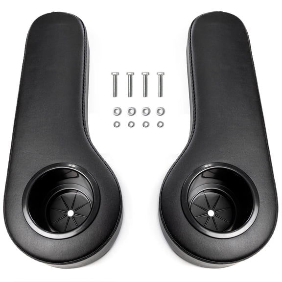 KapscoMoto Universal Golf Cart Side Rear Armrest Cushions with Drink Cup Holder Compatible with Most EZGO, Club Car, Yamaha and Other Golf Cart Models