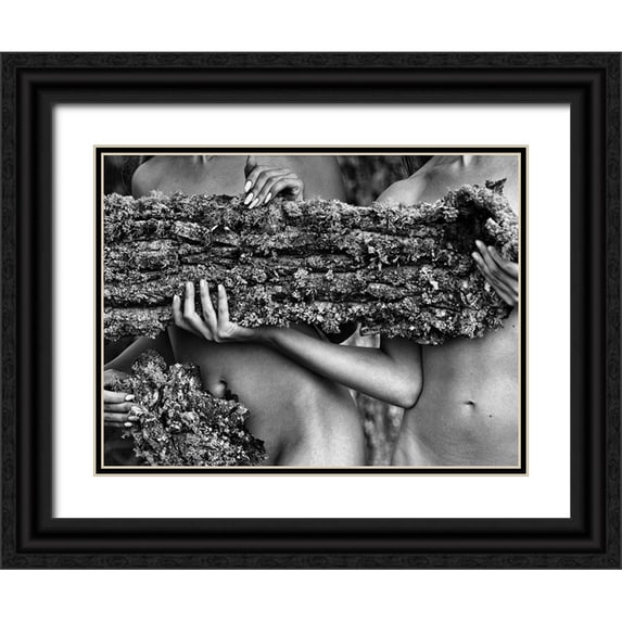 Kapsha, Eduards 14x12 Black Ornate Wood Framed with Double Matting Museum Art Print Titled - Untitled