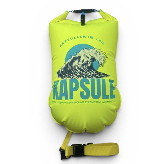 Kapsule Open Water Swim Buoy-Large (20Liter) Hydrolysis-Resistant TPU Neon Yellow
