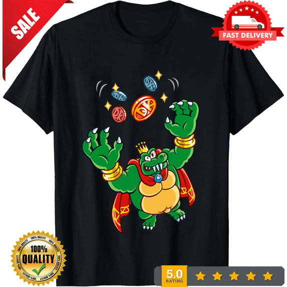 Kaptain King K Rool With DK Koins Premium Unisex T-shirt (vectorized Design), CROWD FAVORIT-TH71641