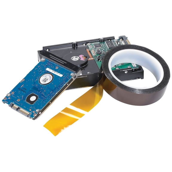 Kapton Sealing Tape, 3" Core, 0.375" x 108', 1 mil, Amber