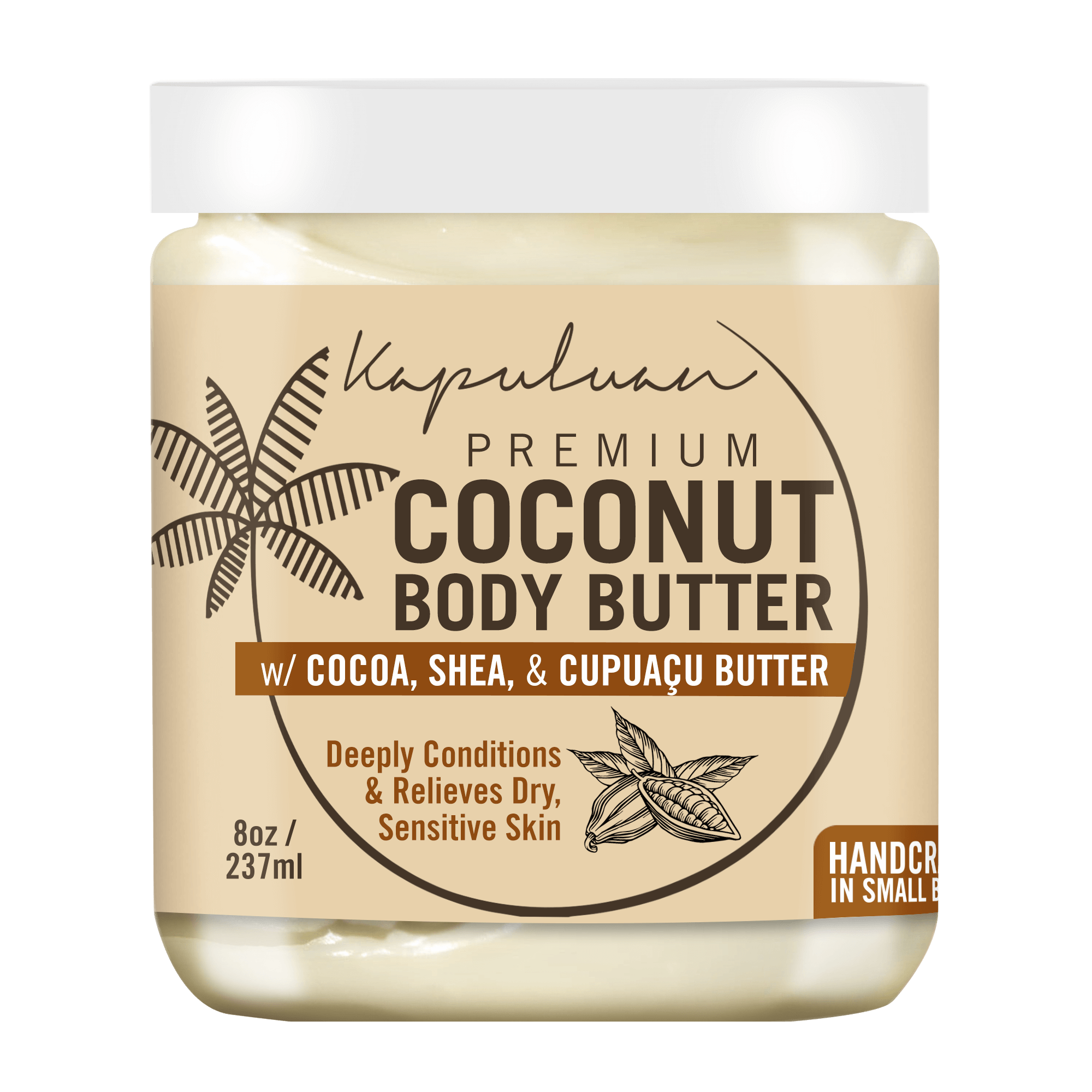 Kapuluan Coconut Body Butter for Women Dry Skin, Body Butter with