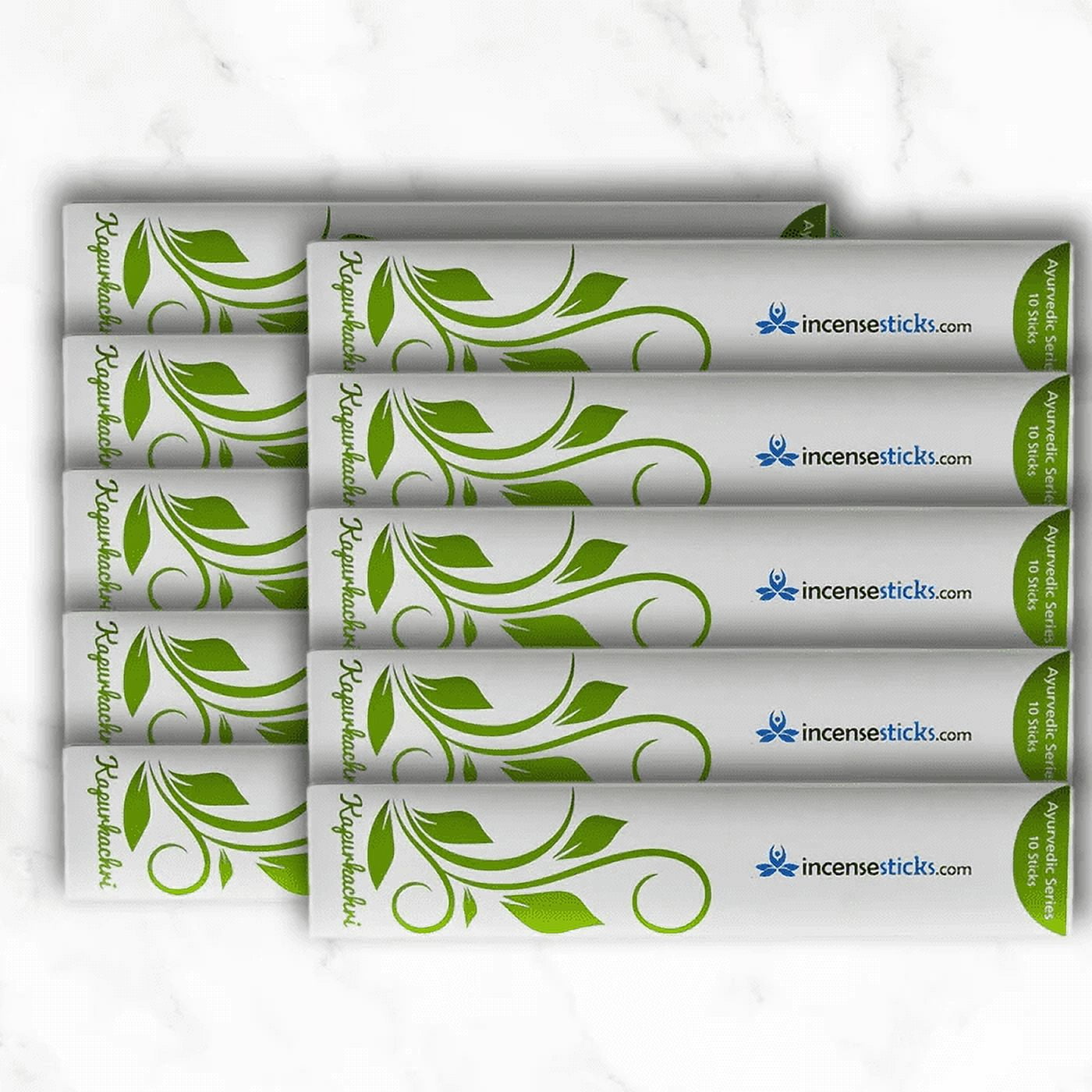 Kapurkachri Incense Sticks 8" - 10 Packs, 10 Sticks Each | Minty & Fresh Aromatic Blend