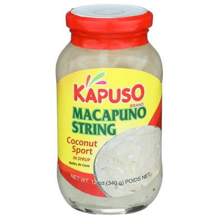 Kapuso Macapuno String Coconut Sport in Syrup, 12 Oz Jar