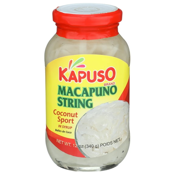 Kapuso Macapuno String Coconut Sport in Syrup, 12 Oz Jar
