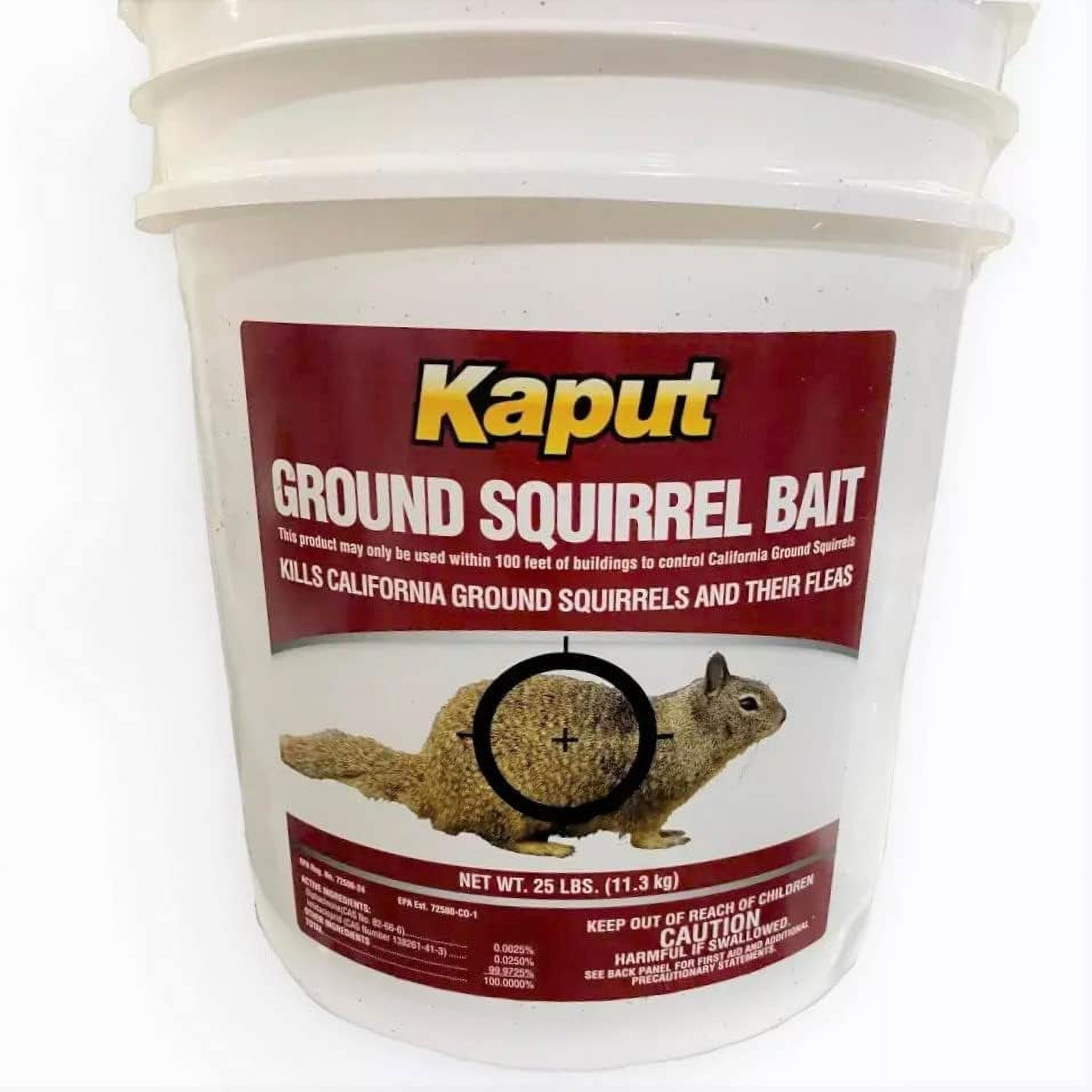 Kaput Ground Squirrel Bait - Kills Ground Squirrels - 25lb. - Walmart.com