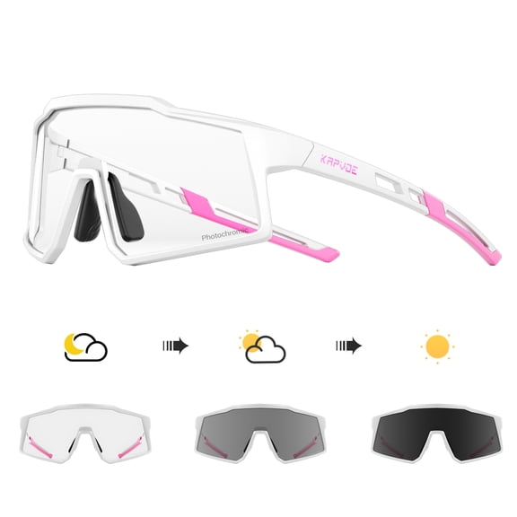 Kapvoe Kids Photochromic Cycling Sunglasses Children Eyewear Sports Running Biking UV400