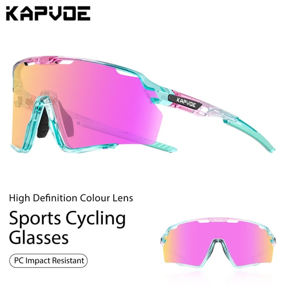 Kapvoe Polarized Cycling Glasses for Men MTB Sunglasses Mountain Bike Bicycle Eyewear Women Sports Goggles