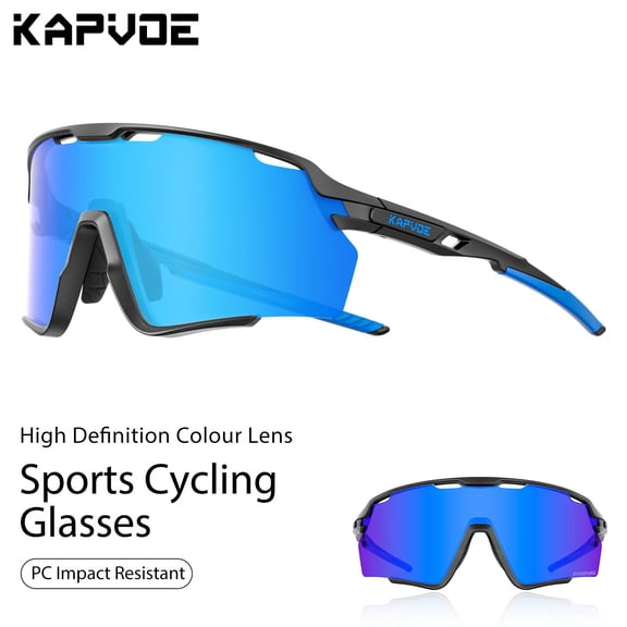 Kapvoe Polarized Cycling Glasses for Men MTB Sunglasses Mountain Bike Bicycle Eyewear Women Sports Goggles