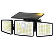 Kapwan Solar Lights Outdoor Waterproof,156LED 2500LM Motion Sensor Security Lights,Solar Powered Outdoor Lights 3 Modes for Yard,Garage,Patio