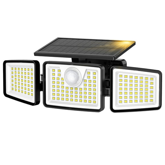 Kapwan Solar Lights Outdoor Waterproof,156LED 2500LM Motion Sensor Security Lights,Solar Powered Outdoor Lights 3 Modes for Yard,Garage,Patio