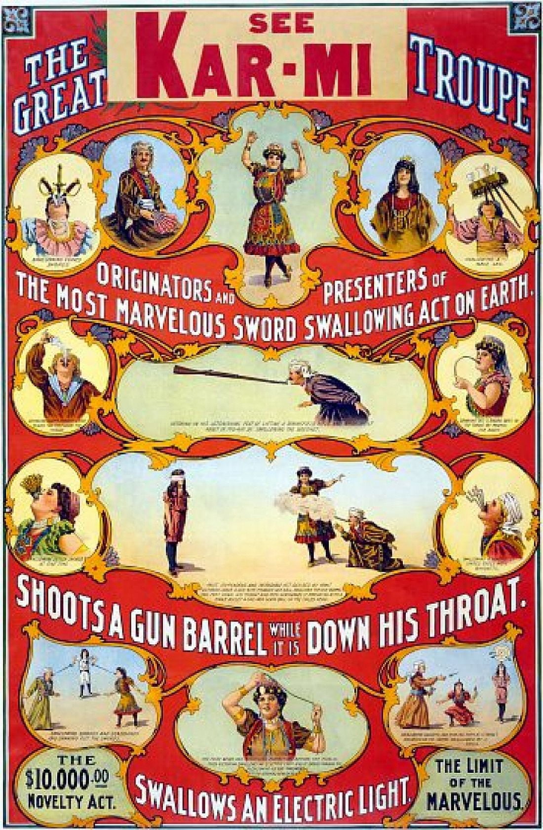 Kar-Mi The Great Victorina Troupe Magic Canvas Art - (18 x 24)