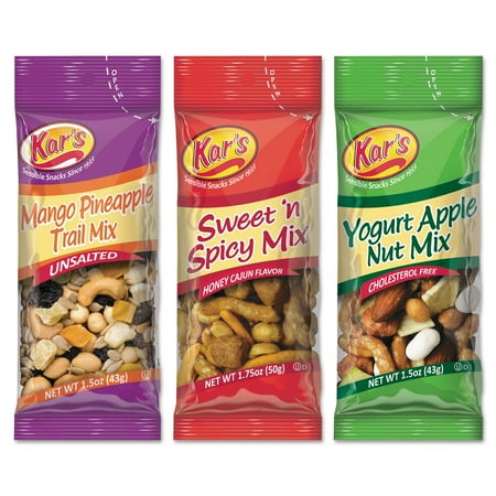 Kar'S Trail Mix Variety Pack Assorted Flavors 24/Box SN08361