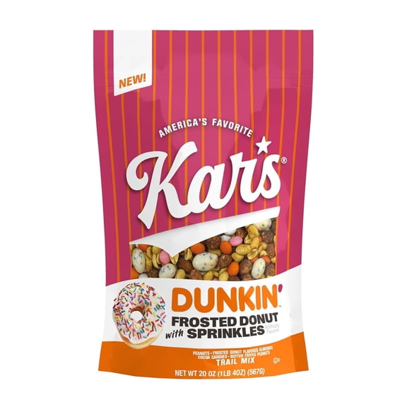 Kars Nut Mix Dunkin Frosted Donut with Sprinkles, 20 OZ