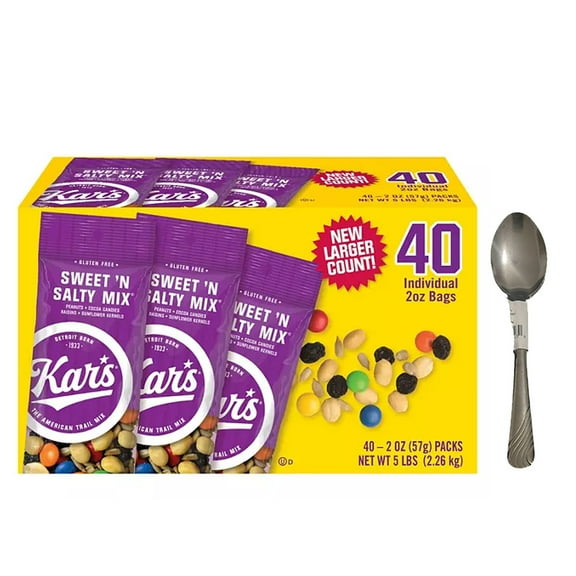 Kar's Gluten-Free Sweet 'N Salty Trail Mix, 2 Oz, 40 Count BoxWith Spoon