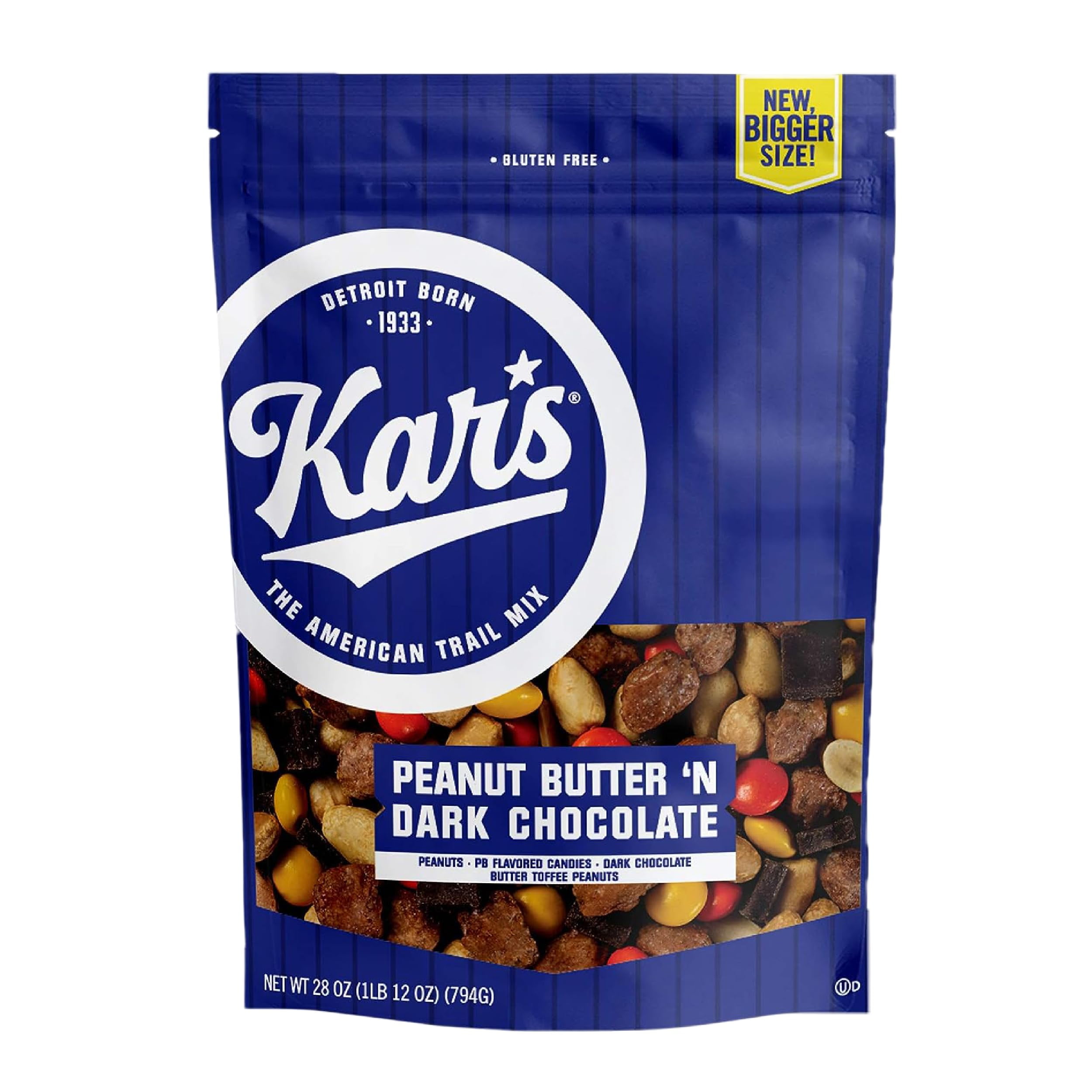 Kars Nuts Peanut Butter ZS23 n Dark Chocolate Trail Mix, 28 oz - Resealable Pouch (Pack of 1), Gluten-Free Snack Mix